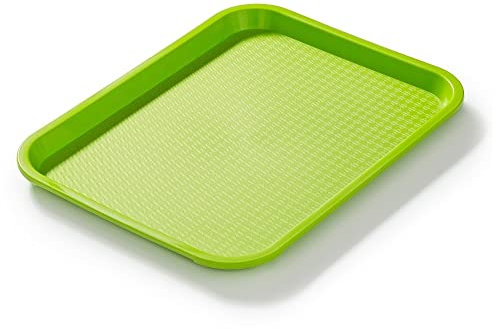 Forgast Rechteckig Fast Food-Tablett 35x25cm Grün Bruchsicheres Serviertablett Kunststofftablett Servierplatten für Restaurant, Couchtisch, Küche, Esszimmer Café, Fast Food, FG12502