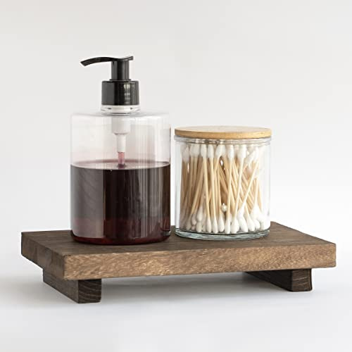 Aoipend Porte-Savon en Bois pour comptoir de Cuisine, Salle de Bain, Support d'évier pour décoration, Support de Plantes, Distributeur de Savon, présentoir à gâteaux, Bijoux