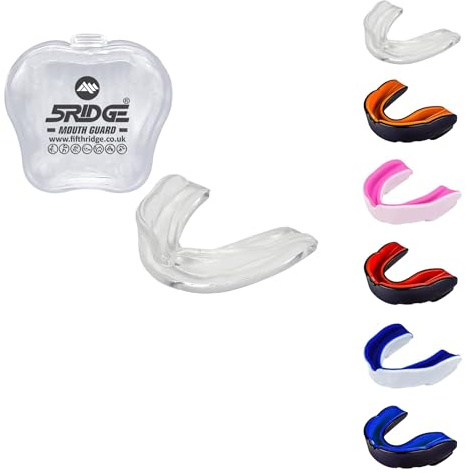 Mundschutz Erwachsene Jugend & Junior für alle Kontaktsportarten Mundschutz Boxen, MMA, Gum Shield Rugby, Fußball, Lacrosse, Hockey (Transparent, Junioren unter 11 Jahren)