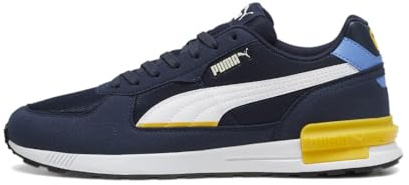 Puma Graviton, Unisex-Sneaker, Club Navy Weiß Gelb Sizzle Blue, 40.5 EU