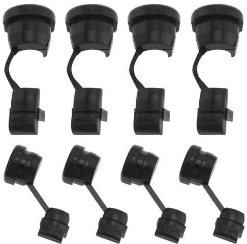 ECSiNG Lot de 8 bagues de protection rondes noires pour câble électrique (4 pièces 6N-4 et 4 pièces 4N-4)