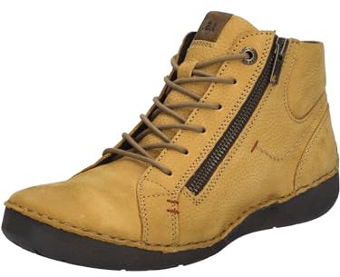 Josef Seibel Damen Schnürstiefeletten Fergey 67,Weite G (Normal),Wechselfußbett,reißverschluss,Stiefel,Bootee,Booties,senf,39 EU