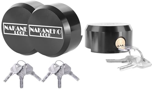 NAKANEKO 3 Pack Puck Lock Padlock Without Keyed Alike Hidden Shackle Heavy Duty Door Locks Anti-Theft 2-7/8 Solid Aluminum Corrosion-Resistant