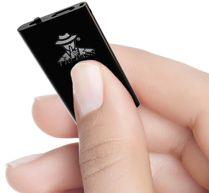 T10-PASS – USB-C spionmikrofon - Mini diskret röstinspelare, ultrakompakt (4 × 2 cm x 5 mm) - Tyst drift utan pip eller LED - Möten, bil, professionellt bruk – Fransk märke