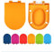 Brigtviee Wc Sitz Mit Absenkautomatik, Farbiger Toilettendeckel Aus Pp In D-Form,Klodeckel Abnehmbar Klobrille Wc Brille,Wc Deckel FüR Das Badezimmer,Orange