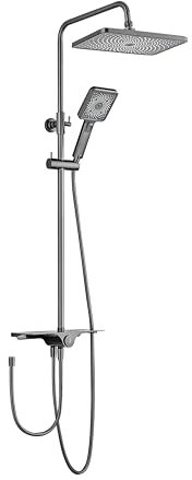 SCHÖNER WOHNEN-Kollektion Duschsystem VERINA mit Ablage, Industrial, Duschstange mit Regendusche