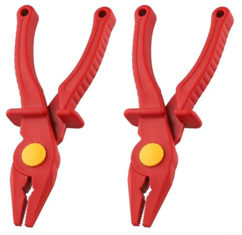 Étau en plastique isolé, pince isolée VDE de 19 cm, étau fixe, pince à sertir à bec plat 1000 V, pince d'électricien pour travail du bois