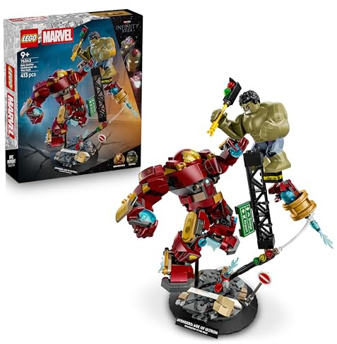 LEGO | Marvel Epic Battle: Hulkbuster vs. The Hulk - Superhero Toy w/ 2 Action Figures & Iron Man Minifigure - Avengers Gift for 9+ Year Old Boys & Fans - 76343