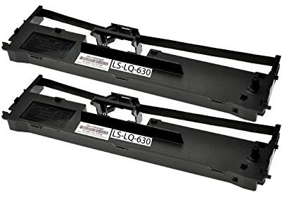 Logic-Seek 2 Farbbänder kompatibel mit Epson LQ-630 - Schwarz C13S015307