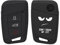 kwmobile Autoschlüssel Hülle kompatibel mit VW 3-Tasten Autoschlüssel (nur Keyless Go) Hülle - Schlüsselhülle Don't Touch My Key Weiß Schwarz