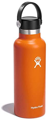 HYDRO FLASK - Trinkflasche 532ml (18oz) - Isolierte Wasserflasche aus Edelstahl - Sportflasche mit auslaufsicherem Flex Deckel & Gurt - Thermoflasche Spülmaschinenfest - Kleine Öffnung - Mesa
