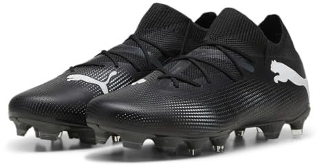 PUMA Herren Future 7 Match Fg/Ag Soccer Shoe, Black White, 42 EU