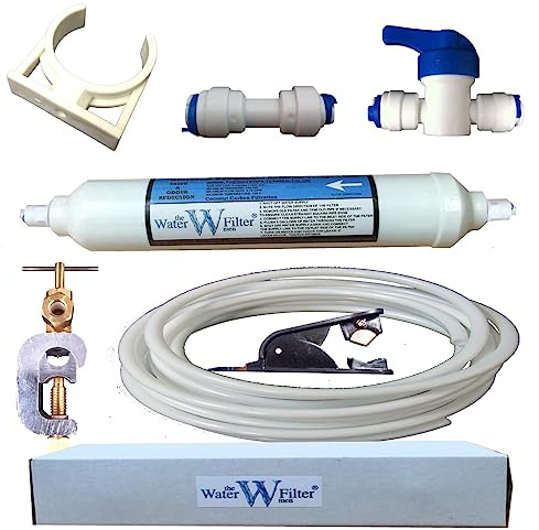 American Fridge Freezer Water Filter and Plumbing Kit with Water Pipe and Fittings fits Samsung LG Daewoo GE and More