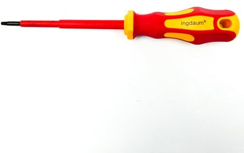 INGDAUM® Tournevis Torx VDE pour vis Torx T8, T9, T10, T15, T20, T25, T30 et T40, individuellement et en kit, isolé contre 1000 V (T15)