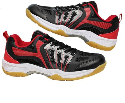 ForceRoute Uomo Scarpe da Tennis da Tavolo,Scarpe da Badminton Pallavolo Tennis,Scarpe da Squash da Pickleball,Donna,Unisex,Antiscivolo,Traspiranti,per Campi da Interni,Squash,Palestra,Pallamano