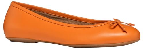 Geox Femme D Palmaria B Ballerines Plates, Orange, 38 EU