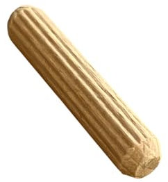 Beechwood Dowels, Grooved, Pack of 100 (6mm x 30mm)