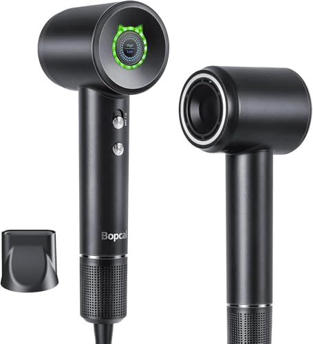 Ionic Hair Dryer – 120,000 RPM High-Speed Blow Dryer - 3 Mins Fast Drying,59dB Low-Noise,Smart Temperature Control,Magnetic nozzles,Compact & Travel-Friendly,1600W