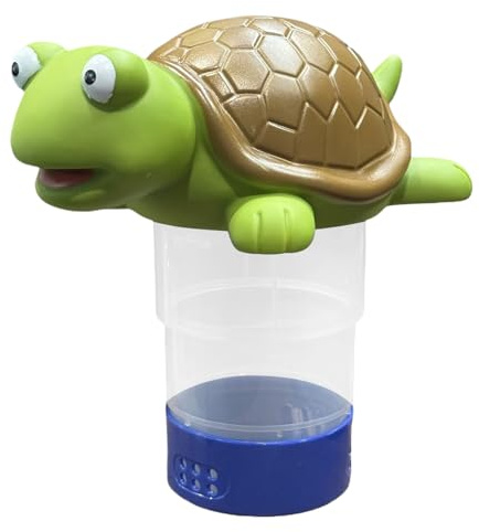 Dispensador de cloro de tortuga para piscina, flotador de tabletas de cloro de animales, clorador flotante seguro para jardín, spa, , fiesta, decoración de hotel y divertido accesorio de
