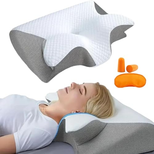 Générique Oreiller Apnée du Sommeil,Oreiller Anti Apnée du Sommeil,Coussin Ergonomique Cervical Mémoire de Forme pour Dormeurs de Côté,Anti-Ronflement et Positionnel,de Dos et sur Le Ventre (A)