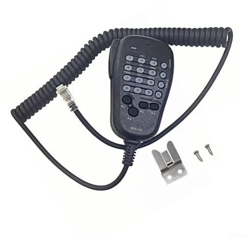 MH-48-mikrofon, 6 stift för Yaesu-radioapparater 3-pack brusreducerande c med LED-bakgrundsbelysning IP54 klassad för fordonskommunikation