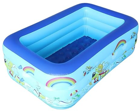 Piscina Rectangular 150x105x55cm, Piscina Hinchable para Niños De PVC Grueso Mejorada 2026, Resistente para Niños, Adultos, Familias Y Mascotas, Festival Acuáticas Verano En Jardín