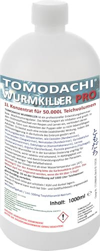 Wurmmittel Fische Parasitenmittel Koiteich Gartenteich Aquarium gegen Hautwurm Kiemenwurm Karpfenlaus 1L für 50m³ Wasser