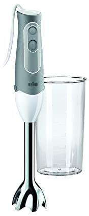 Braun MQ500 Soup - Batidora, 600 W, plástico, acero inoxidable, color gris