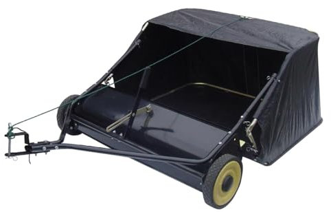 GREENSTAR - Balai Ramasseur à Tracter - Ramasse Herbe À Atteler sur Tracteur Tondeuse - Largeur de Travail : 96 cm - Capacité : 339 litres