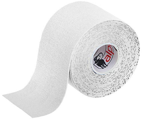 ALPIDEX Kinesiologie Tape 1/3/ 6/12 Rollen Viele Farben 5 m x 5 cm Anwendungsbroschüre Elastisch Wasserfest Hautfreundlich Physio Muskel Tape Set, Farbe:weiß, Menge:1 Rolle