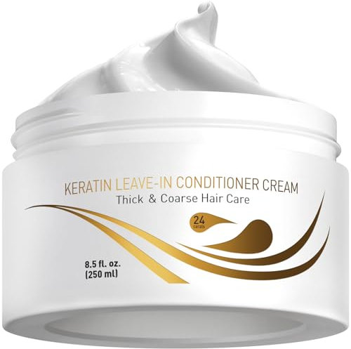 Vitamins Leave In Conditioner Haarspülung - Anti Spliss Keratin Haarpflege für kaputtes Haar, dickes sprödes strapaziertes Haar - Keratin Haarkur ohne Ausspülen