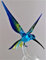 höhenverstellbarer Orchideenstab Kolibri (blau-grün-dunkelblau)