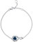 GEMLANTO 925 Sterling Silber Armband Infinity erstellt Topas Dezember Geburtsstein Armbänder für Damen Geburtstag Jubiläum Schmuck Geschenke, Verstellbare Kette 17+1.5+1.5CM