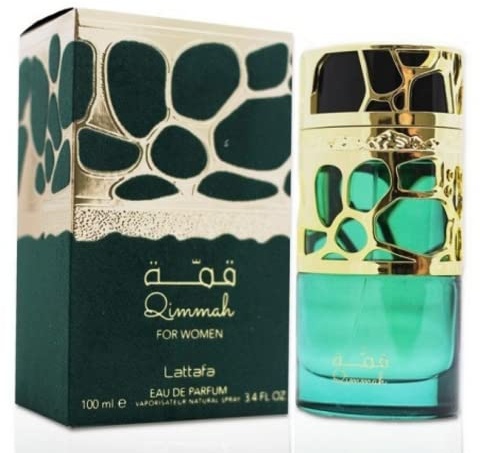 Lattafa Perfumes Qimmah for Women EDP (Eau De Parfum) - 100ML (3.4 oz) |Featuring notes: Cedar, Oudh, Myrrh, Amber, Lavender I