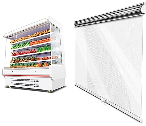 tow000ack Tende a Rullo Trasparente Traspirante Mantieniti Fresco,Tenda Schermo di Partizione,per Banco Frigo,Barriera Termica,con Accessori,Personalizzabile,Larghezza x Altezza (W*H:40x120cm)