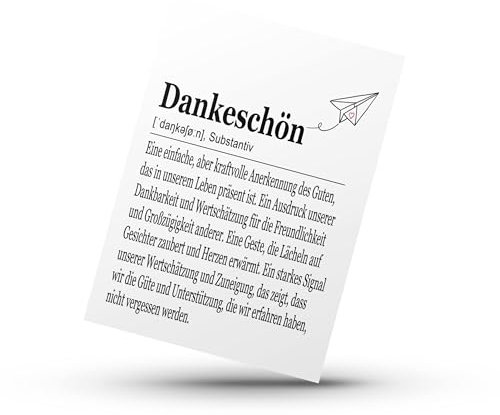 PURESIZE Dankeschön Karte A6, Kollegen Karte, Mitarbeiter, Grußkarte, Dankeskarte, Danke Freundin, Dankesgeschenke Mann und Frau