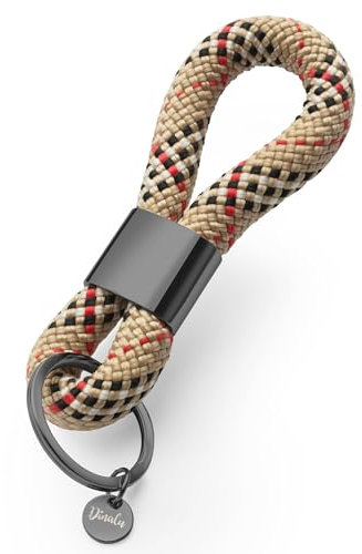 Schlüssel-Anhänger im maritimen Desing, Schlüsselanhänger mit schwarzem Metall, edel in vielen Farben. Key-Chain elegant beige