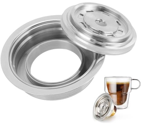 Adaptador de Cápsulas de café Reutilizable de Acero Inoxidable, Soporte Convertidor de Cápsulas, Compatible con ENV135, GCA1, Next (150ml)