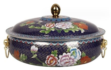 Olla caliente de cobre de Beijing,Olla caliente de estilo chino,Olla caliente de carbón Olla caliente multifuncional Cocina de inducción Olla caliente de cobre Olla de sopa Hogar Cobre caliente(Blue,3