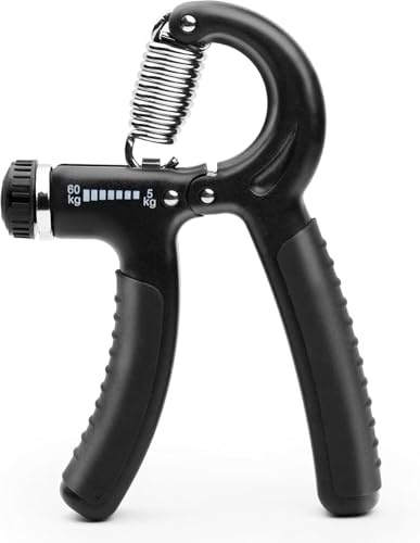 EKODE Fitness Adjustable Grip Strengthener (5–60 kg) – Hand Exerciser with Stainless Steel Spring for Building Strong Wrists, Fingers, Forearms & Hands (Black)