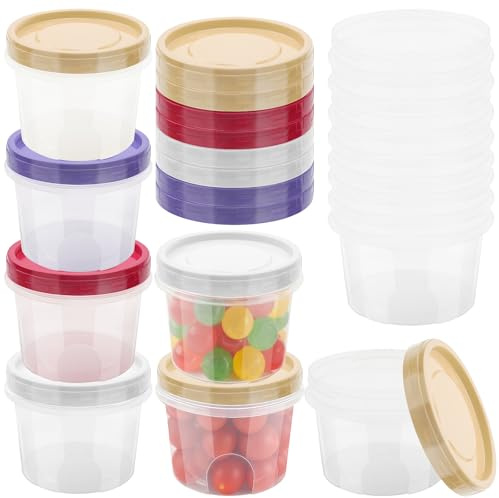Mssushi 12 Piezas Recipientes Redondos de Alimentos con Tapa 500ml,Caja fresca de Plástico Reutilizables,Almacenamiento de Comidas para Preparar y Llevar,Recipientes para Snacks a Prueba de Fugas