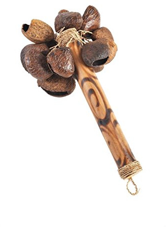 Hochet Shaker Maracas Bois bambou Enfants Hochet Rythme Son Percussion Fruits