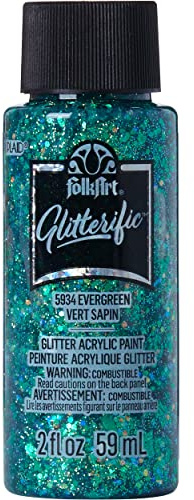FolkArt Glitterific Acrylic Paint, Evergreen, Small