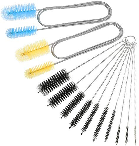 Patelai 12 Pieces Aquarium Filter Brush Set Aquarium Cleaning Brush Tools