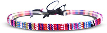 Made by Nami Bracelet surfeur pour hommes et femmes - boho hippie - accessoires de plage et de festival - fabriqués à la main - 100% coton écologique, imperméable et ajustable (Rose)