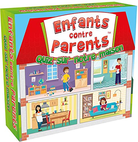 Brettspiel Quiz auf unserem Haus, Lernspiel für die Familie, Gesellschaftsspiele für Kinder, gegen Eltern, Quiz auf unserem Maiso ab 6 Jahren