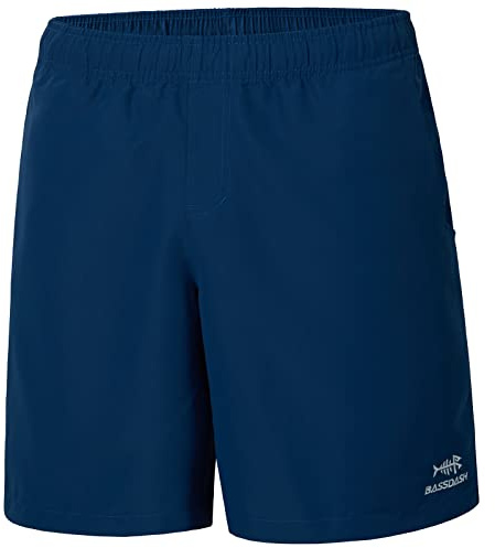 BASSDASH Herr 20 cm fiske vattenshorts snabbtorkande UPF 50+ lätt last vandring kajakpaddling vardaglig botten, Mörkblått, XL