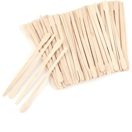 Lot de 200 Spatules en Bois pour Épilation à la Cire, Bâtons Jetables pour Sourcils, Lèvres et Corps, Accessoires d'Épilation Professionnels, Usage Unique et Hygiénique