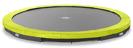 EXIT Toys Silhouette Sports Bodentrampolin - ø244cm - Rundes Inground Gartentrampolin Outdoor - für Personen ab 14 Jahren - Mit Fußschutzsystem - Sicherer Einstieg - Gute Sprungkraft - Grün