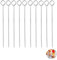 10 PCS Food-Grade Kebab Turkey Lacers,Metal Skewer for Oven Halloween Christmas Party Turkey,BBQ Metal Skewers Stainless Steel Reusable Skewers for Air Fryer